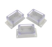 Healifty 3 Ensembles Boîte Jonction Étanche Extérieure avec Couvercle Transparent Protection Imperméable et Résistante Aux Intempéries pour Distribution Électrique Chantier et Espaces