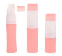 Healifty 3 pièces Bouteilles de Voyage Silicone Conteneurs Rechargeables pour Shampooing et Soins Flacons Souples et Légers Accessoires Portables pour Toilettes Distributeurs Pratiques