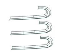 Healifty 3 Pièces Cadre de Couronne Métal Vert J Forme de Canne avec Fil pour Décoration de Guirlande DIY Noël et Jour de l'An