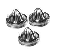 Healifty 3 Pièces Couvercle Manuel pour Jus Agrumes Accessoire pour Bocaux Mason Extraction Facile et Silencieuse de Jus de Citron et Orange à