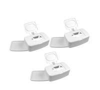 Healifty 3 pièces Distributeur Lingettes Plastique Boîte Rangement Humide Minimaliste pour Salon Bureau Chambre Maintien Hydratation et Protection Salissures