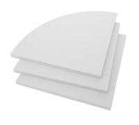 Healifty 3 pièces Étagère Murale Angle Forme de Ventilateur Blanche Lot de Tablette Flottante Demi Rangement Mural Polyvalent Cuisine Salon et Bureau Support de Stockage Compact et Moderne