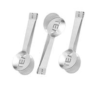 Healifty 3 Pièces Pince à Thé Acier Inoxydable Pince Presse Sachet Ergonomique Compacte pour Thé Café Sucre et Glaçons Outil Multifonction Portable pour Cuisine et Voyage