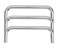 Healifty 3 Pièces Poignée de Porte en Fer U Moderne Argentée pour Tiroir et Porte de Placard, Base Élargie Robuste, Diamètre 8mm, Entraxe 100mm, Ensemble Pratique et Solide
