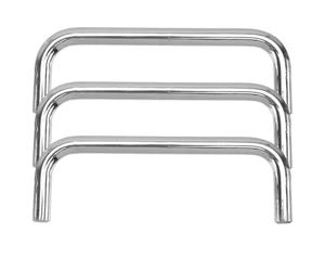 Healifty 3 Pièces Poignée de Porte en Fer U Moderne Argentée pour Tiroir et Porte de Placard, Base Élargie Robuste, Diamètre 8mm, Entraxe 100mm, Ensemble Pratique et Solide