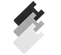 Healifty 3 pièces Porte-Cartes Adhésif Multi-Couches pour Téléphone Portable Portefeuille Silicone Autocollant Support Arrière pour Cartes Bancaires Bus et Identités Lot de Noir Blanc Gris