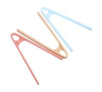Healifty 3 Pièces Silicone Kitchen Tongs Heat Resistant Food Grade Non-slip Salad Pasta Serving Bbq Grilling Clamps With Silicone Cooking Utensils