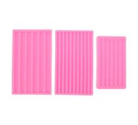 Healifty 3 Pièces Silicone Wax Strip Moulds Set Multipurpose Craft Tool For Wax Sealing Resin Art DIY Projects Easy Demolding Silicone For Home Wedding Holiday Decorations