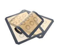 Healifty 3 pièces Tapis de Cuisson Silicone Antiadhésif Chaleur Réutilisable pour Pâtisserie Biscuits Macarons et Facile à Nettoyer et