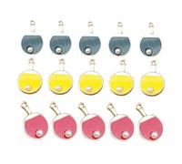 Healifty 30 pièces DIY Necklace Pendant Set Creative Pearl Table Tennis Keyring Charms For Jewelry Crafting Couleur Aléatoire Couleur Aléatoire