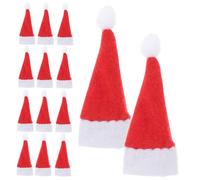 Healifty 30 Pièces Lot de Mini Chapeaux de Noël Décoratifs pour DIY Accessoires Festifs Multifonctions Bonnets de Père Noël Miniatures pour et Photo