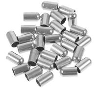Healifty 30 pièces Set de Embouts Acier Inoxydable pour Cordons Stoppeurs et Serrures de Cordon pour Bracelets Colliers et Accessoires Cuir Polyvalents et Portables pour Création DIY
