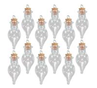 Healifty 32 Pièces Mini Bouteilles en Verre de Larme 3ml avec Bouchons en Liège pour Décorations de Noël et Loisirs Créatifs