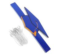 Healifty 36 pièces Chapeaux de Graduation Papier DIY avec Cordon Élastique Réglable Accessoires Décoratifs pour Remise de Diplôme Chapeaux Doctorants Bleus Robustes pour Fête