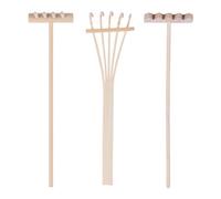 Healifty 3Pcs Accessoires de Jardin Zen Mini Râteau de Jardin Zen Méditation de Sable de Bureau Feng Shui Ornements Râteaux Outil