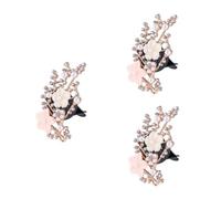 Healifty 3pièces Parfum Auto Clip Avec Strass Forme De Fleur Diffuseur Aromathérapie Pour Voiture Décoration De Tableau De Bord Avec Tampon Coton Accessoire Élégant Pour Intérieur
