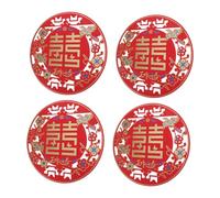 Healifty 4 Paires Kit de Décoration Découpage Chinois Autocollants de Fenêtre Magpie pour Mariage Traditionnel et Autocollants Floraux DIY pour Décorations de Maison et Célébrations