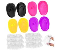Healifty 4 paires Lot Protège-oreilles Silicone Réutilisables Cache-oreilles Ajustable pour Coloration Protection Légère et Flexible pour Salon Coiffure et Usage Quotidien