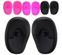 Healifty 4 paires Lot Protège-oreilles Silicone Souple Étanche et Résistant Chaleur pour Coiffure Protection Eau et Produits Capillaires Couleur Aléatoire Couleur Aléatoire