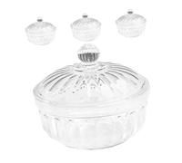 Healifty 4 pièces Bol à Fruits Acrylique Transparent avec Couvercles Bol à Salade et Bonbons Aux Chocs pour Buffet et Fête Récipient Plastique Élégant pour Collations et Desserts