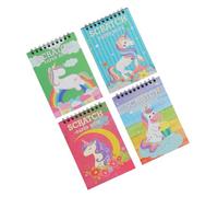 Healifty 4 pièces Cahier à Gratter Cartoon Set Cahier de Dessin DIY Portable pour Garçon Fille Papier à Gratter pour Activités Manuelles et Développement de Intelligence