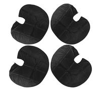 Healifty 4 Pièces Cape de Coiffure Noire Imperméable Taille L pour Adultes Unisexes Tablier de Coupe et Coloration Polyester Protection Complète pour Teinture Permanente et Décoloration