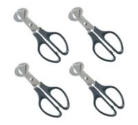 Healifty 4 Pièces Ciseaux à Coquille Œuf Acier Inoxydable Coupe Pratique pour Œufs de Caille et Pigeonneau et Antidérapants pour Cuisine Maison et Restauration