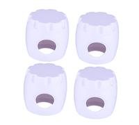 Healifty 4 Pièces Couvertures De Sécurité De Poignée De Porte Couvercle De Poignée De Porte Couvercle De Sécurité Pour Bouton De Porte Ménage Enfant Matériau Abs Serrure Bébé Blanche