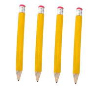 Healifty 4 Pièces Crayons Géants Jaunes Jumbo pour Fête Garçon Fille Décoration Anniversaire Garçons Accessoires Classe et Fête de Fin Année