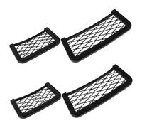 Healifty 4 Pièces De Rangement pour Voiture Organisateur De Poche Côté Voiture Organisateur De Filet De Coffre pour Voiture Organisateur De Maille De Voiture Plastique Noir