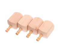 Healifty 4 pièces Dreidels Bois Naturel Non Vernis pour Bricolage Décoration de Fête Hanoukka Jeu Éducatif et Activité Créative pour Garçon Fille et Adultes