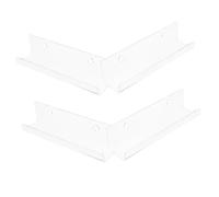 Healifty 4 pièces Étagères Murales Transparentes Acrylique pour Rangement Vinyls Porte-disques Léger et Pratique Support Mural Polyvalent pour Albums et CD