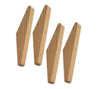 Healifty 4 Pièces Lot de Crochets Muraux Naturel Robustes pour Manteaux Chapeaux et Serviettes Patère Murale Design Élégant pour Entrée Salle de Bain ou Bureau Installation Facile
