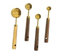Healifty 4 pièces Lot de Cuillères et Tasses à Mesurer Acier Inoxydable avec Manche Outils de Cuisine Multifonctions pour Poudre Thé et Assaisonnements et Faciles à Ranger