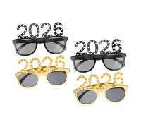 Healifty 4 Pièces Lunettes de Fête Strass Accessoire Brillant pour an et Célébrations Lunettes Chiffres Class of pour Photobooth et Fête