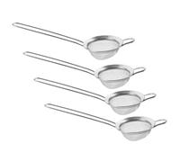 Healifty 4 Pièces Passoire Fine Acier Inoxydable Maille Filtrante pour Café Thé Jus Lait Soja Cuisine Polyvalente et Facile à Nettoyer