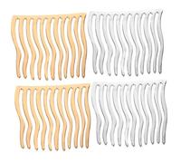 Healifty 4 pièces Peigne Large Métallique pour Cheveux Ondulés Accessoires Cheveux Femme Peignes Latéraux Décoratifs Tenue Sûre pour Mariage et Coiffure Élégante