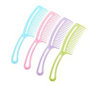Healifty 4 pièces Peignes Démêlants à Dents Ondulées avec Poignée Lot pour Cheveux Bouclés Coiffage Confortable et Glisse Douce Usage Mixte Homme et Femme