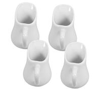 Healifty 4 pièces Pichet Crémier Céramique pour Sauce et Lait Pot à Lait Porcelaine Élégant pour Café Bar et Cuisine