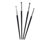 Healifty 4 pièces Set Pinceaux Maquillage Yeux Précis Poils de Cheval Applicateurs Eyeliner Portable pour Estompage et Détails Fins Outil pour Usage Personnel et Professionnel