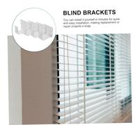 Healifty 4 pièces Supports de Fixation pour Stores Lot de Installation Facile sans Perçage Support Central Robuste pour Tringles et Rails de Rideaux Compatible Intérieur et Extérieur