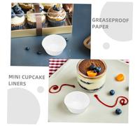 Healifty 400 Pièces Mini Cupcake Liners Blancs Papier Alimentaire Résistants Graisse Adaptés pour Muffins Mochi et Desserts pour Anniversaires et Mariages