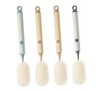 Healifty 4pièces Brosse de Nettoyage pour Bouteille avec Long Manche Éponge Intégrée pour Tasses et Autres Objets Nettoie Profondeur sans Abîmer