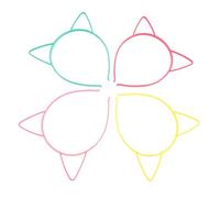 Healifty 4pièces Serre-tête Oreilles de Chat Plastique Bandeau pour Cheveux Accessoire pour Fêtes Anniversaire et Halloween