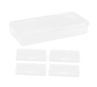 Healifty 5 pièces Boîte de Rangement Plastique Transparente Petite Boîte Multifonction pour Collecte et Recyclage Lames Compacte et Réutilisable Sécurité pour Art et Bijoux