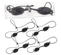 Healifty 5 pièces Cache-yeux Laser Noir Protection Oculaire pour Soins Beauté LED Confortable et Résistant pour Maison et Salon