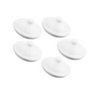 Healifty 5 pièces Lot de Couvercles Émail Blanc pour Tasses et Gobelets Couvercle Rond Antidébordement Étanche Accessoire Réutilisable pour Tasses à Thé et Café Adapté Aux Gobelets