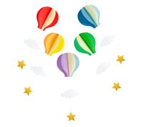 Healifty 5 Pièces Ornement Montgolfière décor suspendu des enfants ballons en forme de montgolfière décor de ballon à air chaud suspendu décor de ballon ballons à air chaud Papier
