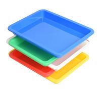 Healifty 5 pièces Plateaux Plastiques Épais pour Arts et Bricolages Scolaires Organisateurs Multifonctions pour Rangement et Activités DIY