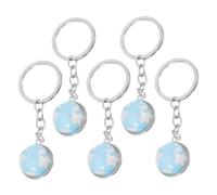 Healifty 5 pièces Porte-clés Globe Miniature Accessoires Décoratifs Colorés pour Clés de Voiture Maison et Sacs Cadeaux Fêtes et Événements Educatifs